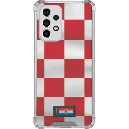 Croatia Soccer Flag Galaxy A53 5G Clear Case